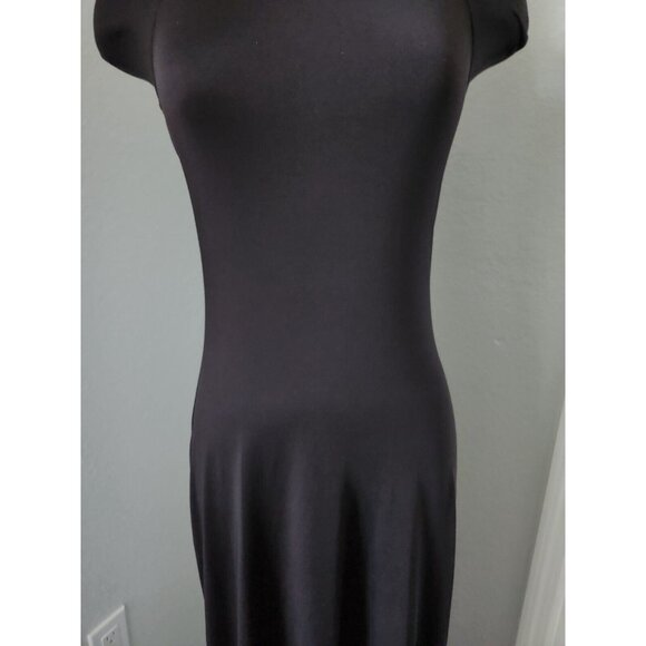 Absolutely Love It Maxi Black Dress Slim Spaghetti Straps Womens Size Small - Picture 3 of 10